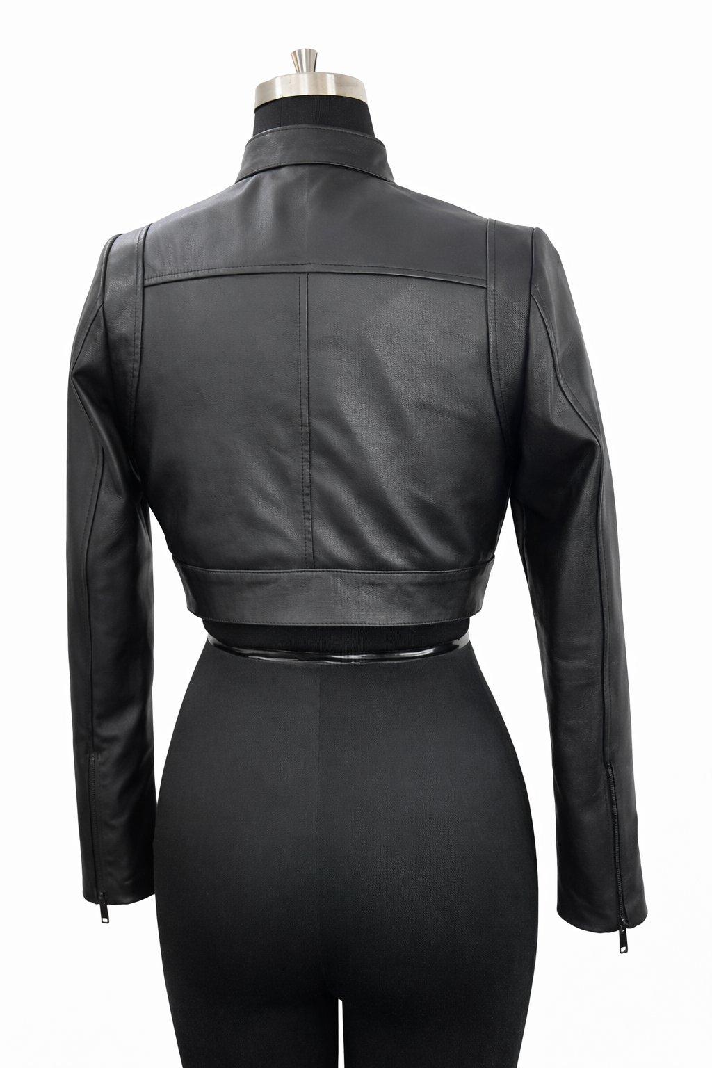 Genuine Lambskin Leather Cropped Bolero Jacket