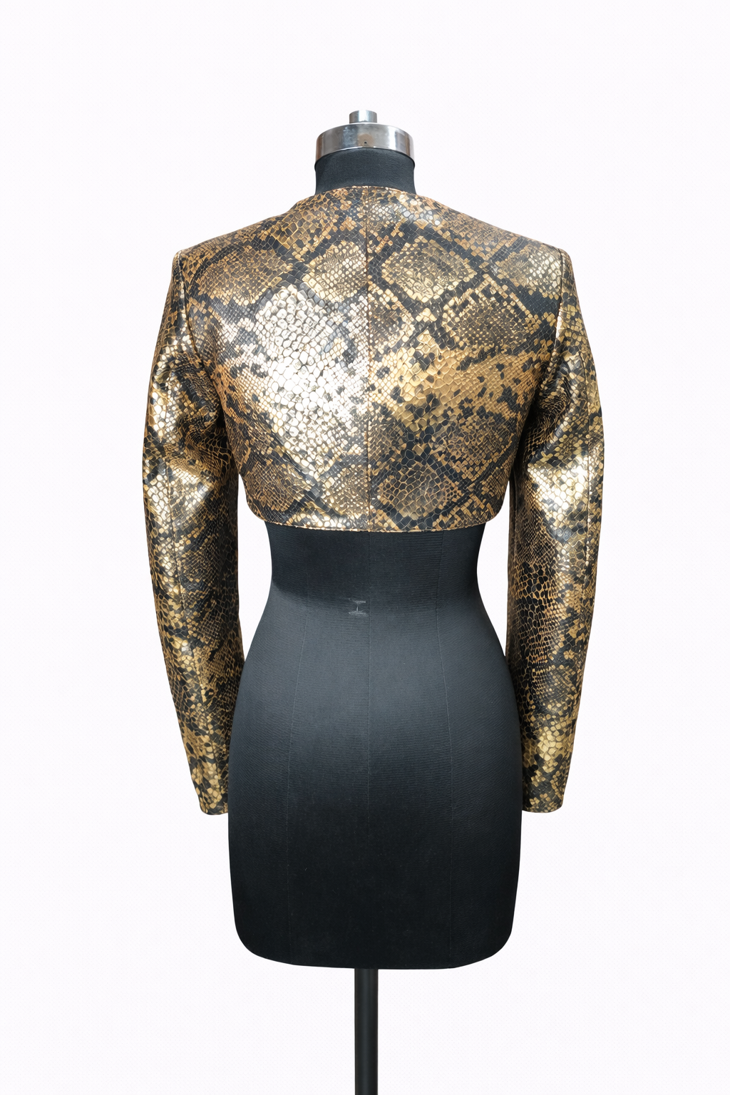 Genuine Lambskin Leather Cropped Bolero Jacket