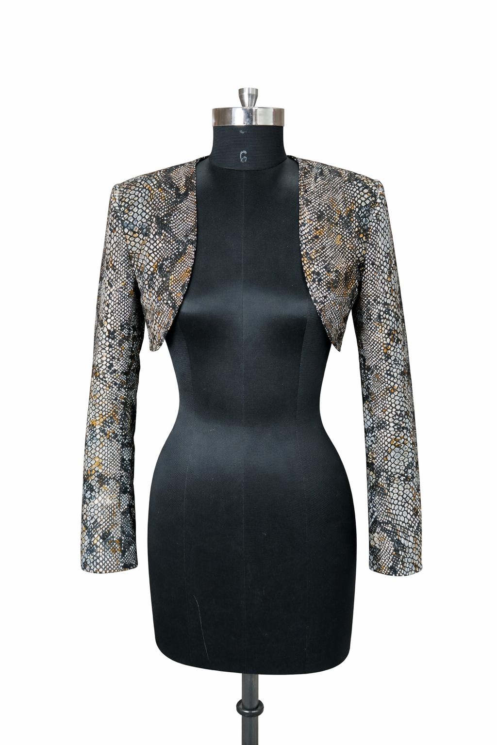Genuine Lambskin Leather Snake Print Jacket