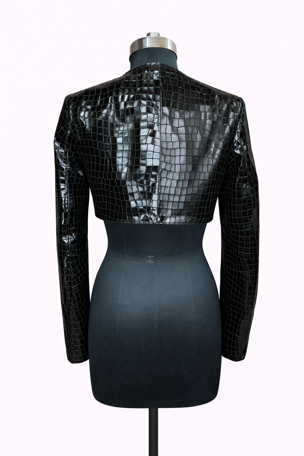 Genuine Lambskin Leather Cropped Bolero Jacket