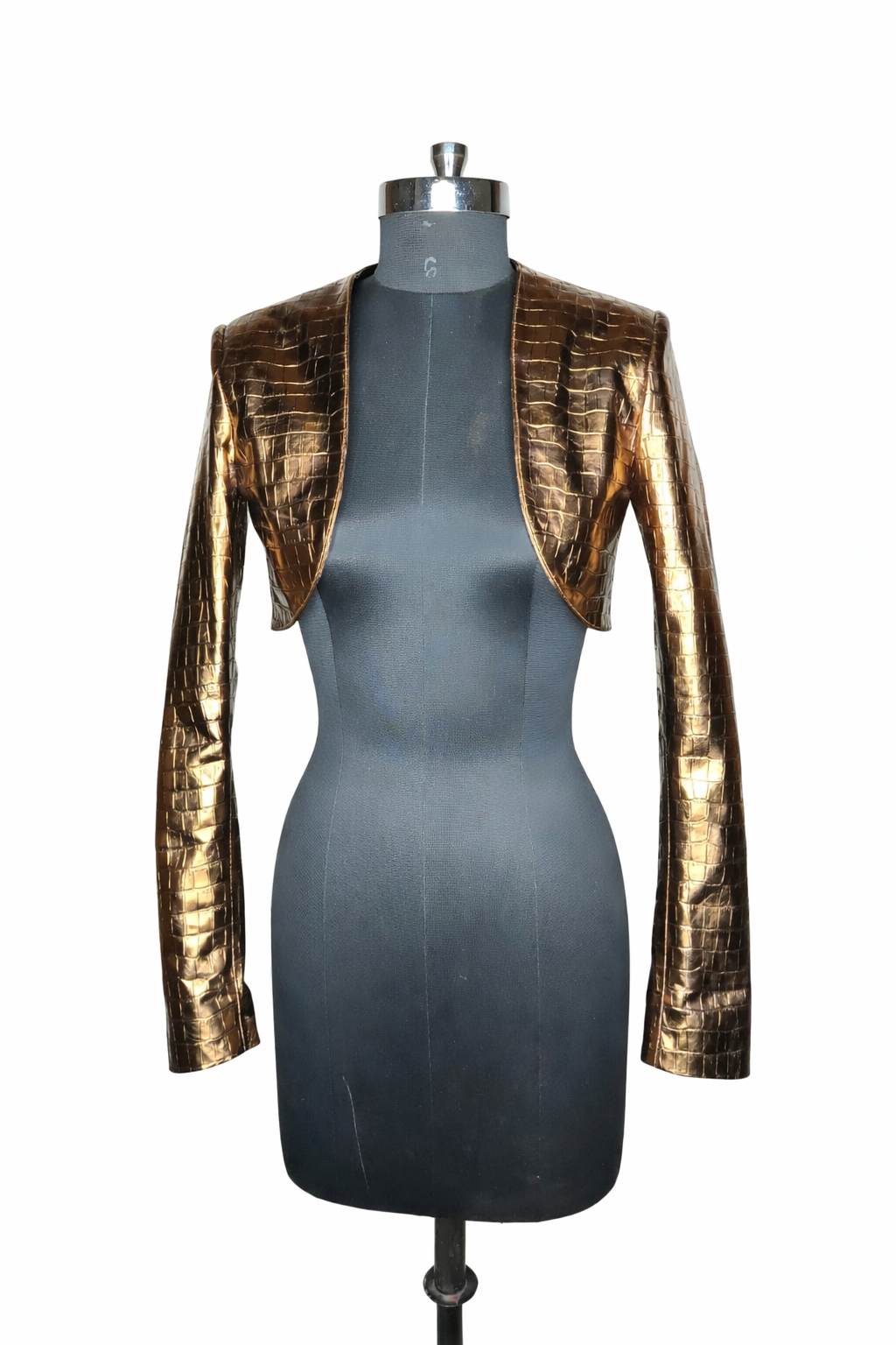 Genuine Lambskin Leather Cropped Bolero Jacket