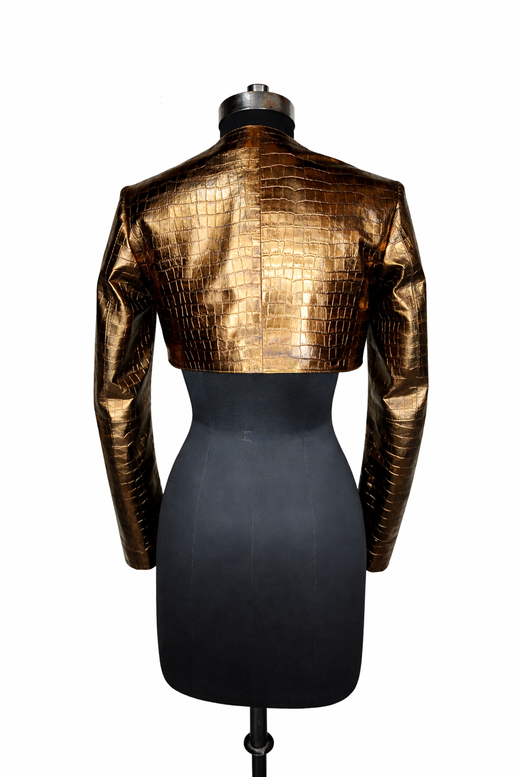 Genuine Lambskin Leather Cropped Bolero Jacket