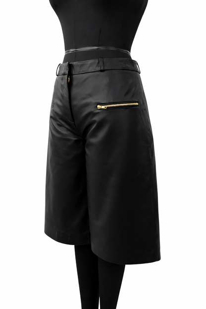 Women Genuine Lambskin Leather Culottes
