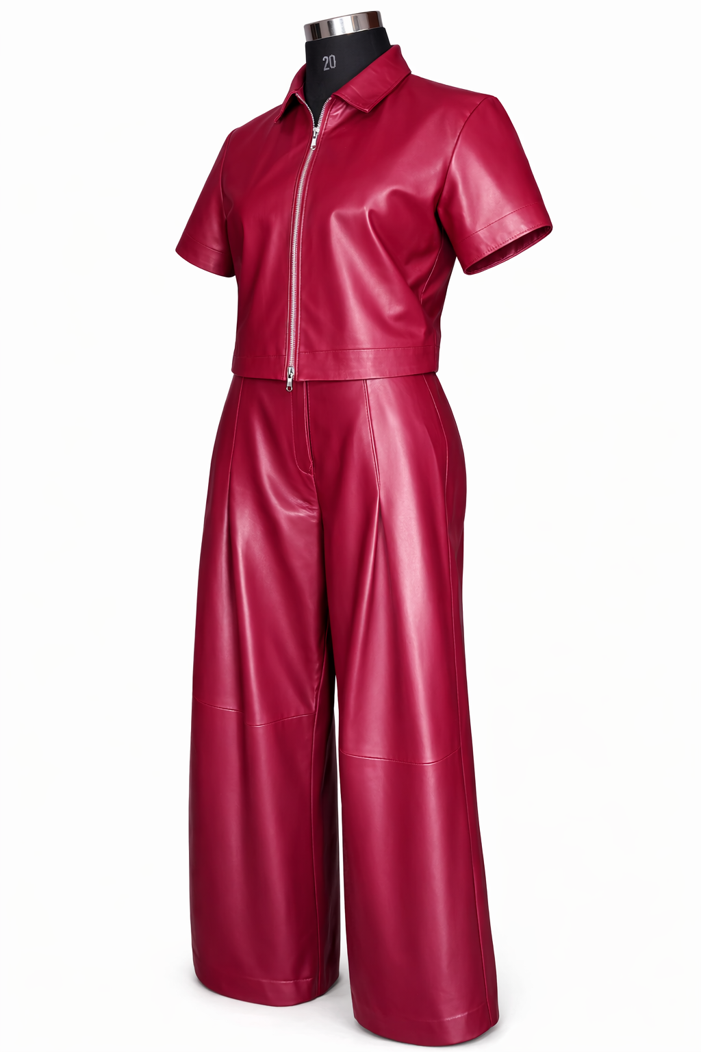 Genuine Lambskin Leather Two-Piece Set
