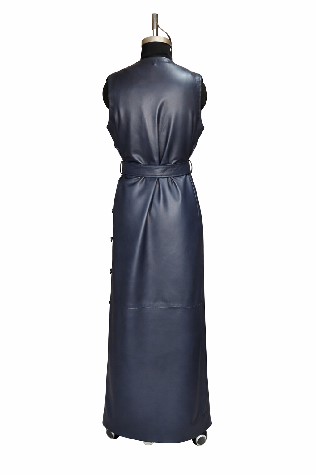Genuine Lambskin Leather Maxi Dress