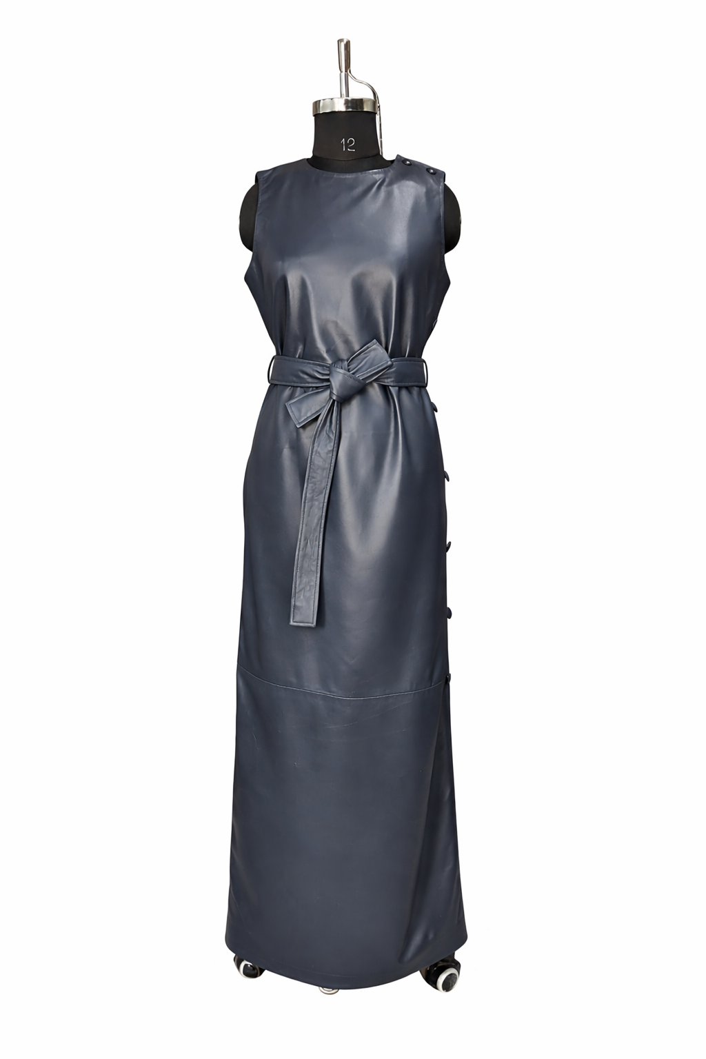 Genuine Lambskin Leather Maxi Dress