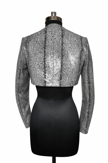 Genuine Lambskin Leather Cropped Bolero Jacket