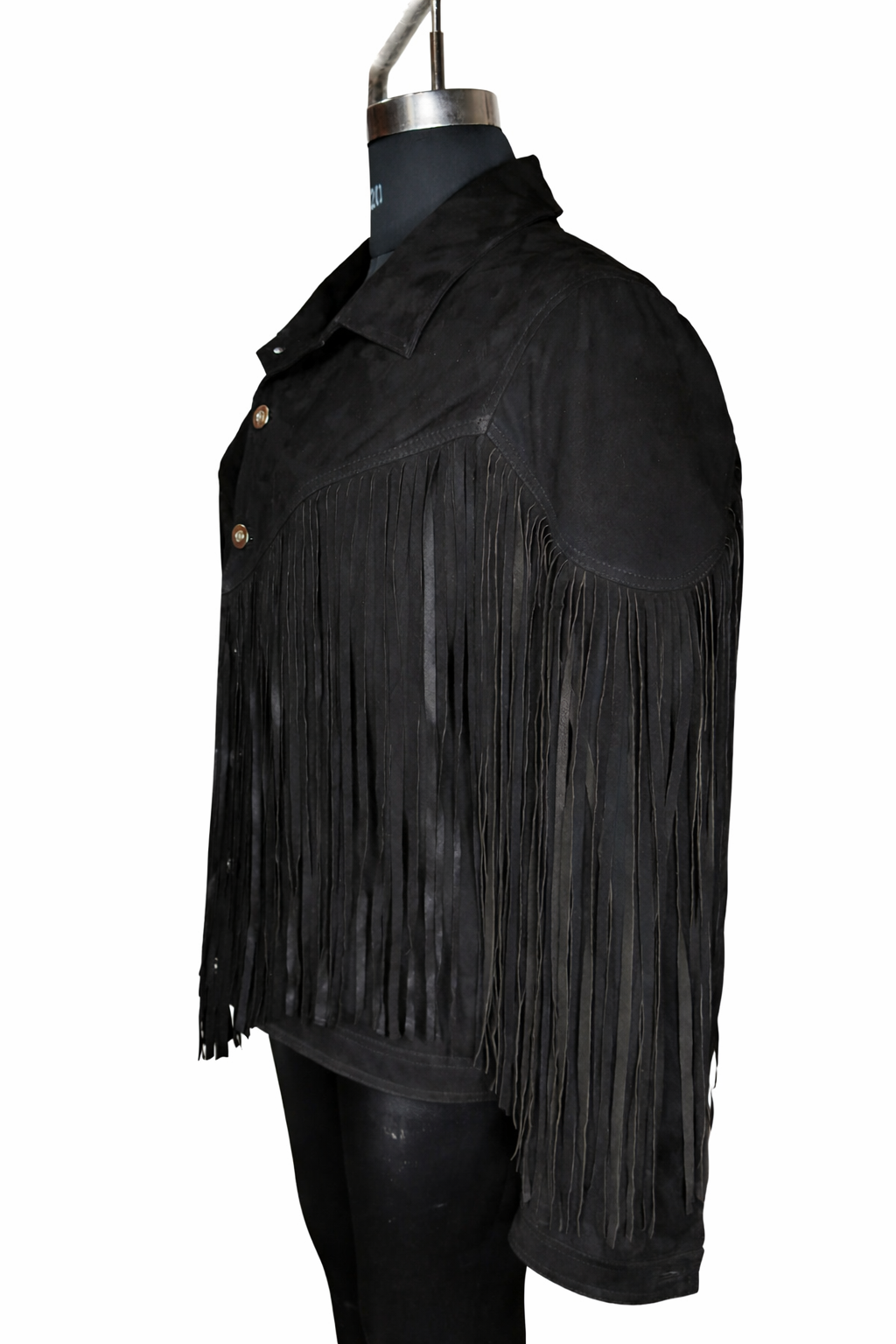 Genuine Suede Leather Fringe Jacket