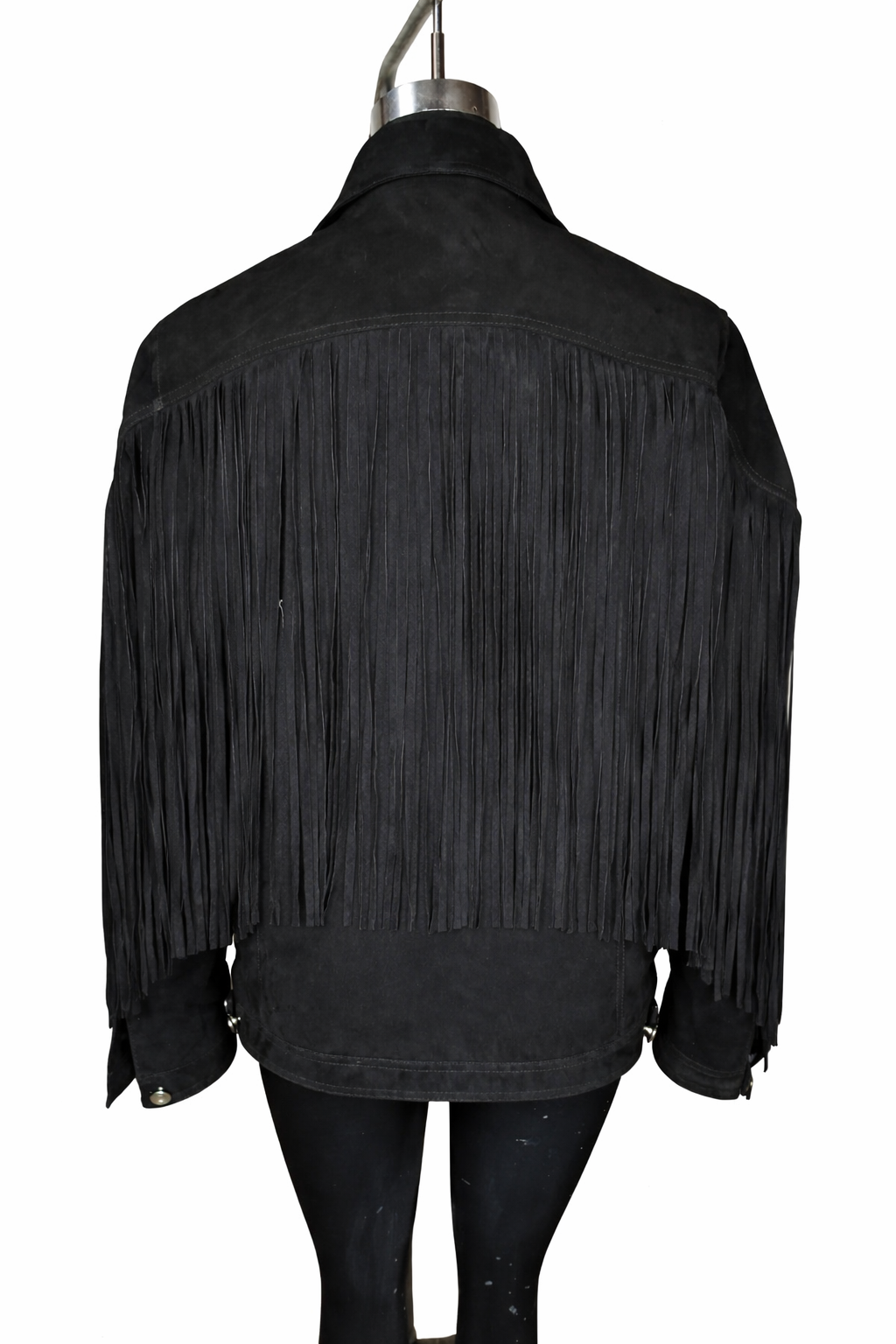 Genuine Suede Leather Fringe Jacket