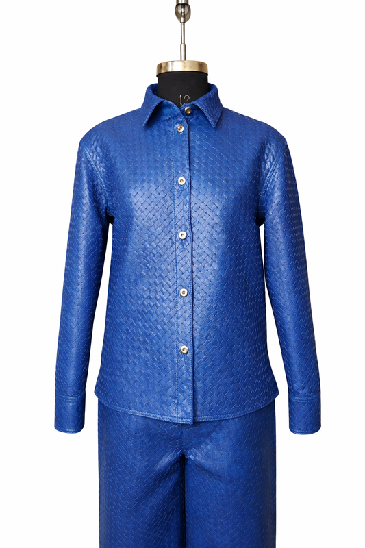 Genuine Lambskin Leather Handwoven Jacket