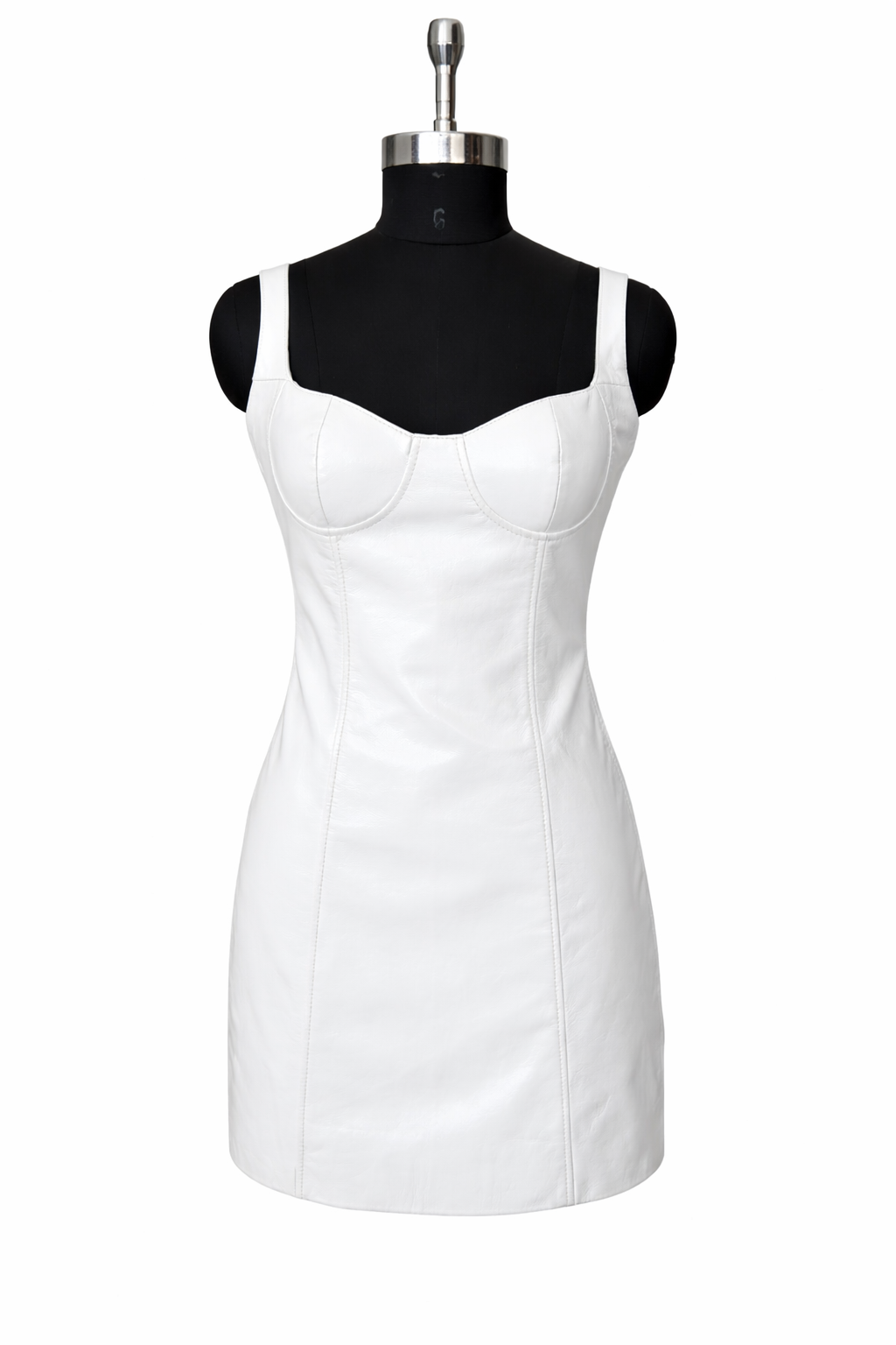 Genuine Lambskin Leather Mini Dress