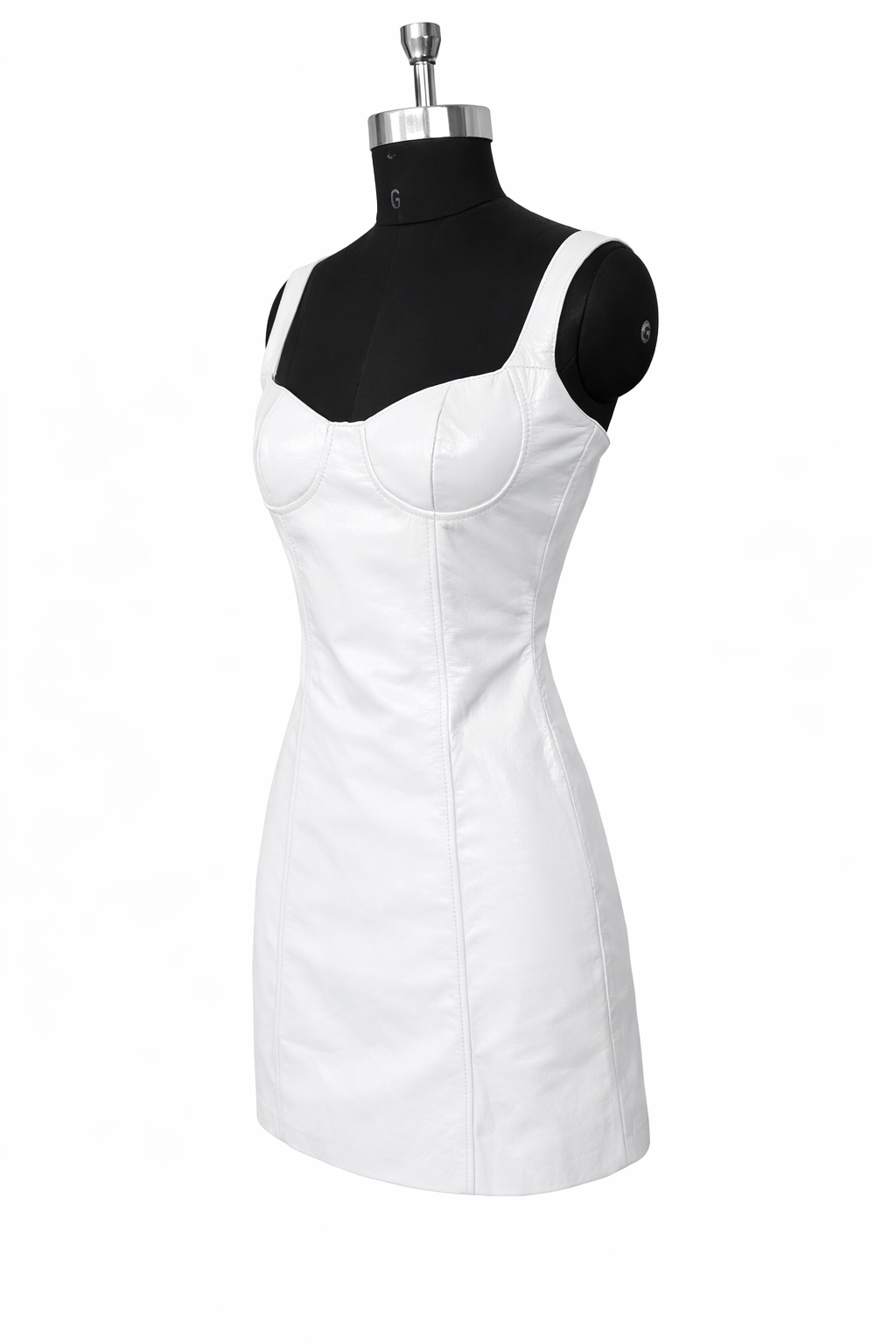 Genuine Lambskin Leather Mini Dress