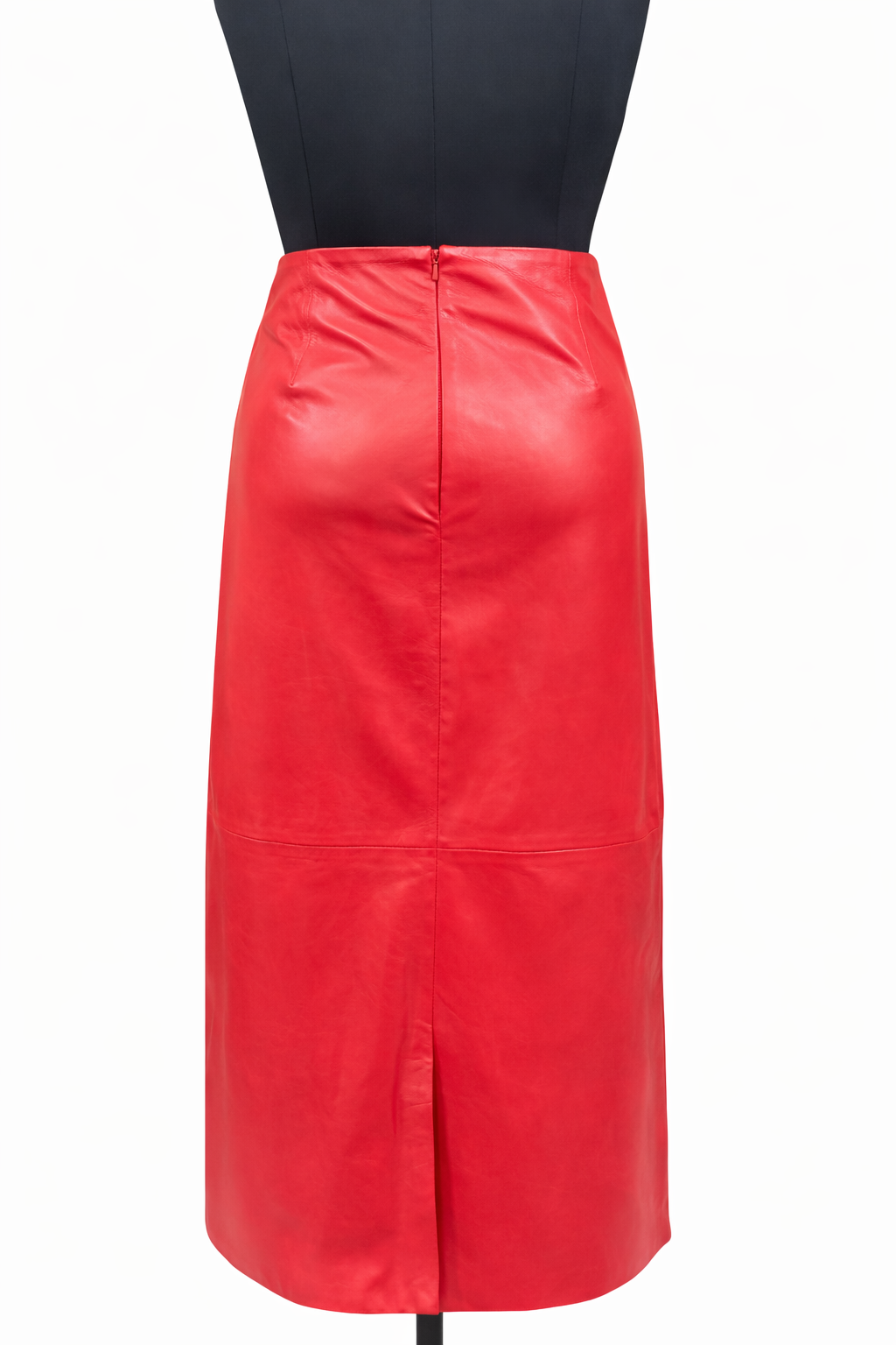 Genuine Lambskin Leather A-Line Maxi Skirt