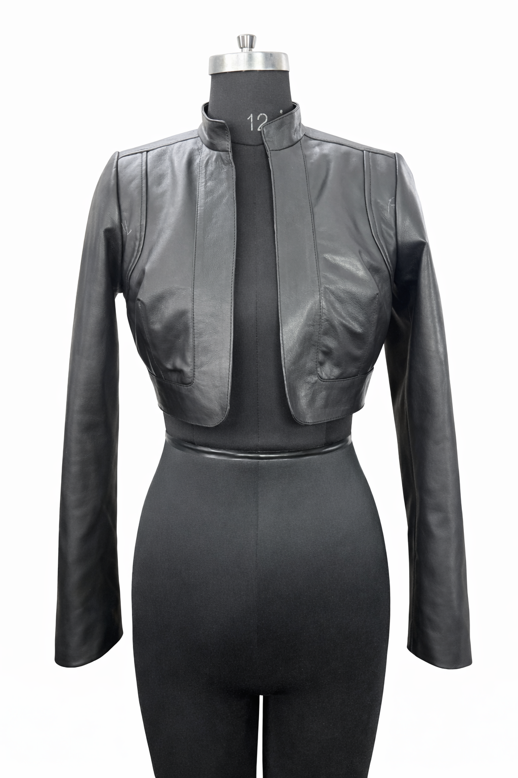 Genuine Lambskin Leather Cropped Bolero Jacket