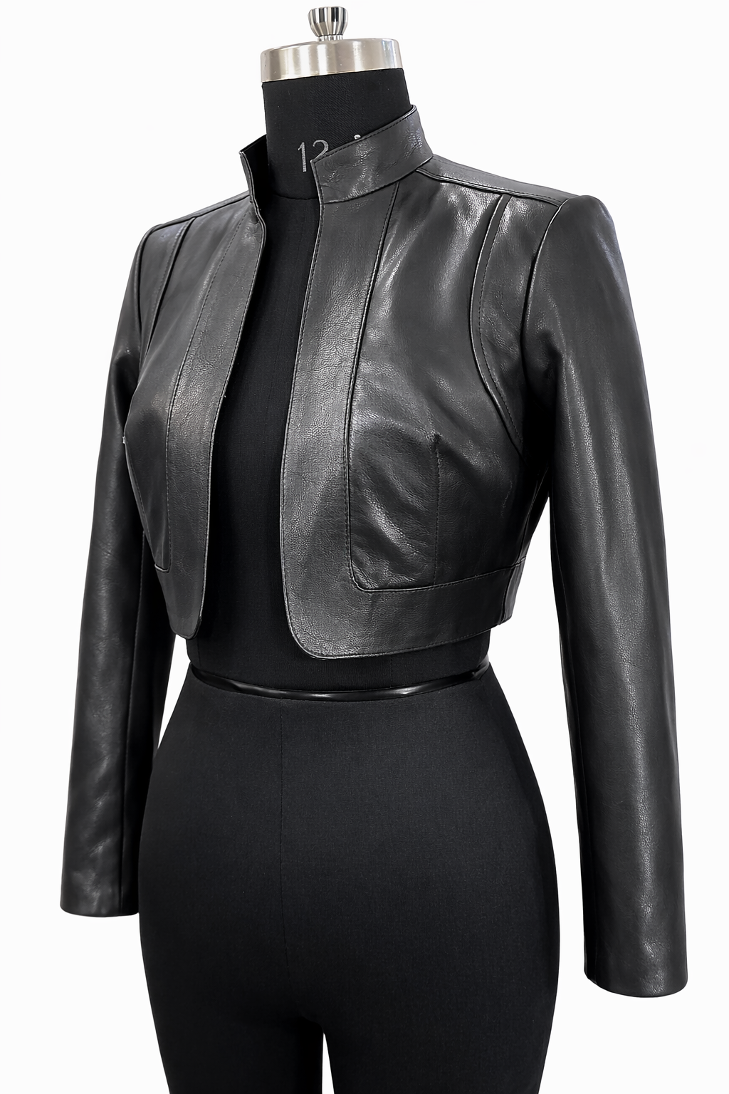 Genuine Lambskin Leather Cropped Bolero Jacket