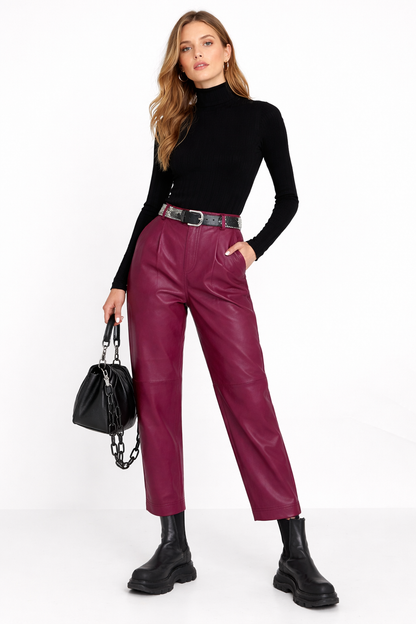 Genuine Lambskin Leather Pants