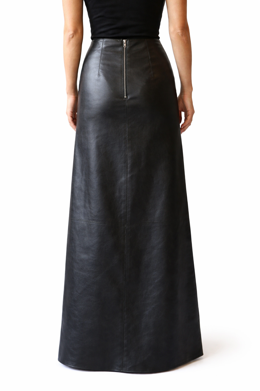 Genuine Lambskin Leather Maxi Skirt