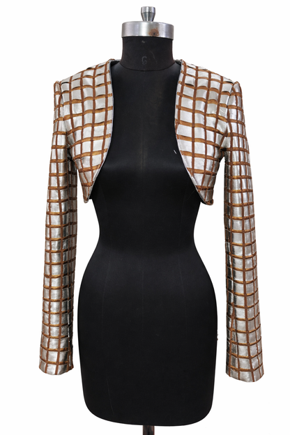 Genuine Lambskin Leather Bolero Jacket