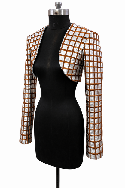 Genuine Lambskin Leather Bolero Jacket