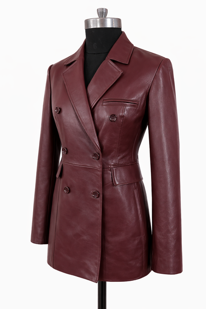 Genuine Lambskin Leather Blazer