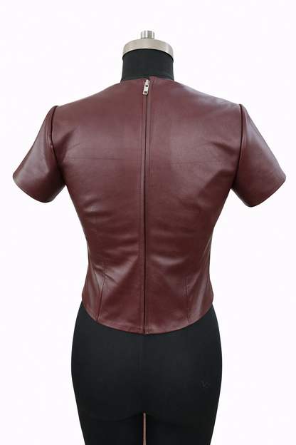 Genuine Lambskin Leather Top