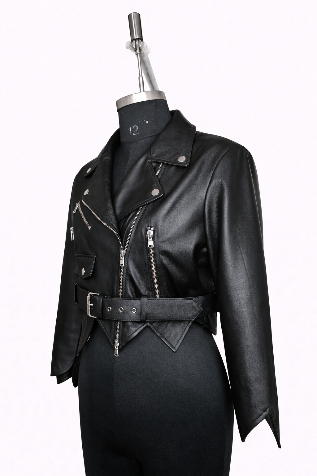 Genuine Lambskin Leather Biker Jacket