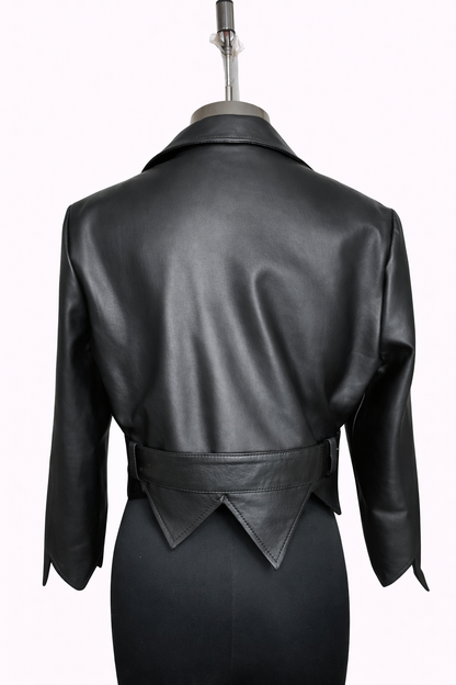Genuine Lambskin Leather Biker Jacket