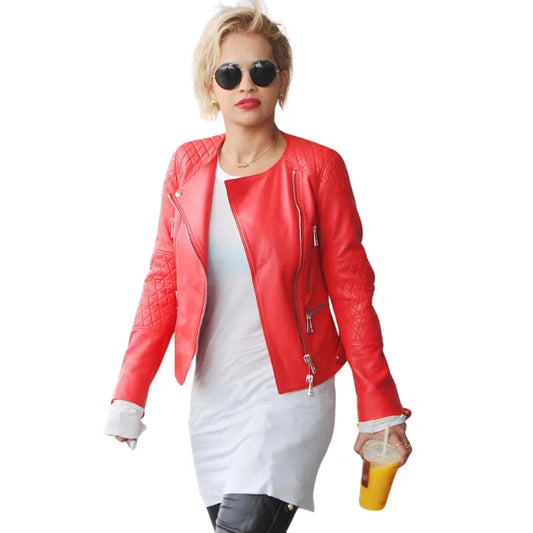 Genuine Lambskin Lambskin Lambskin Leather Jacket